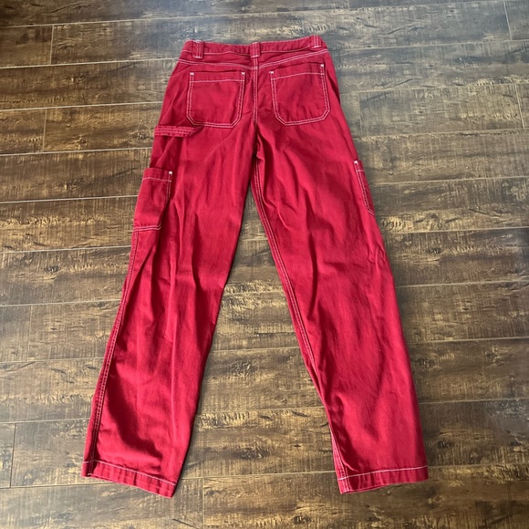 garage low waisted red cargo jeans - Picture 3 of 3